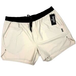 Rhone Men's Invictus Ripstop Athletic Shorts Cream XXL NWT